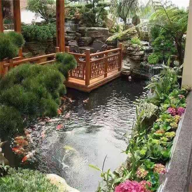 石林庭院设计鱼池假山建造图